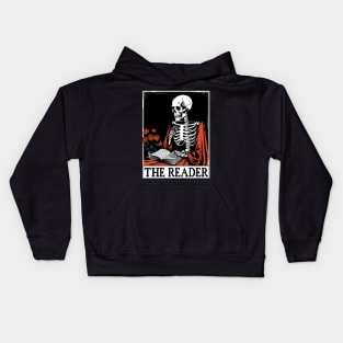 The Reader - Vintage Halloween Tarot Card Kids Hoodie